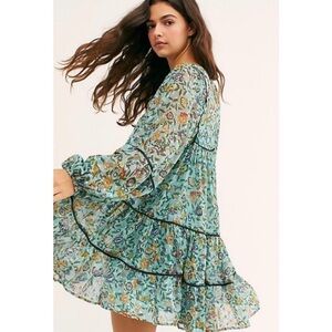 NWT Free People Free Swinging Mini Floral Dress with Tassels